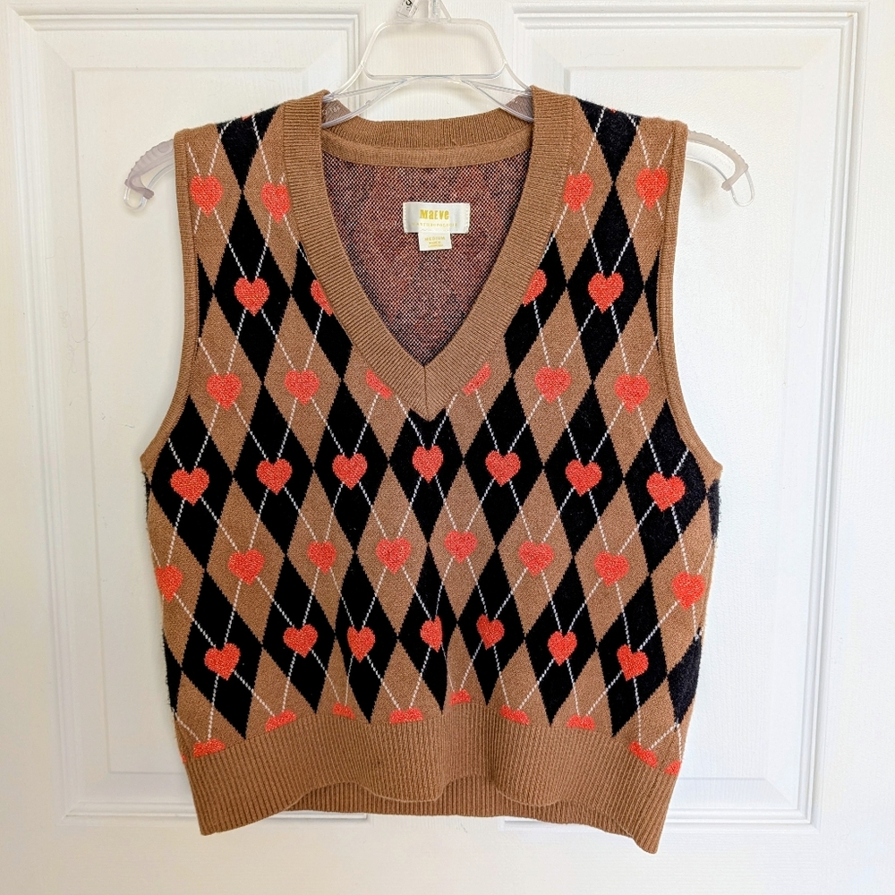 Maeve Vera Jacquard Sweater Vest, M - Picture 3 of 5